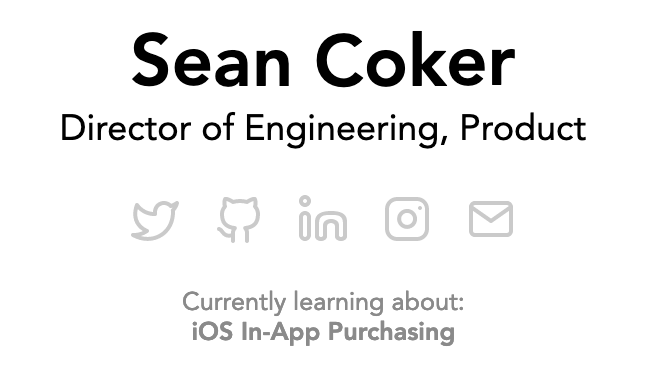 Sean Coker&rsquo;s Portfolio